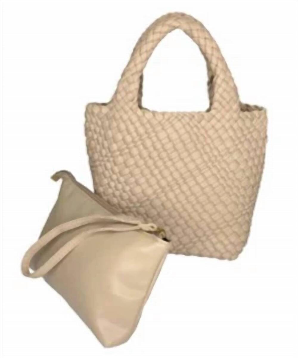 NEW ACCESSORY CONCIERGE women's mini molly tote bag in light tan